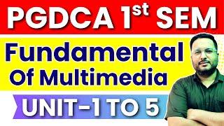 PGDCA 1st SEM Fundamental Of Multimedia | #pgdca #exam #tomarsir