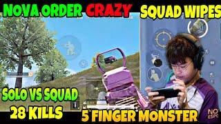 Nova Order 1v4 squad wipes like hacker | Nova order 28 kills solo vs squad gameplay | nova order |