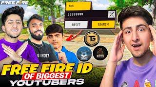 India’s Biggest YouTubers UID In Free Fire[A_s Gaming] - Free Fire India