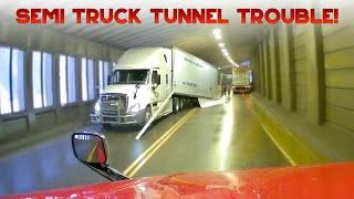 AMERICAN TRUCK DRIVERS DASH CAMERAS | The Worst Way To Pull Over For The Cops, Almost Head-On Crash!