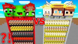 Mikey DEVIL Temple vs JJ ANGEL Temple Survival Battle in Minecraft ! - Maizen