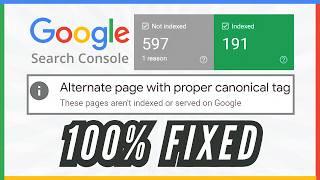 How to Fix Alternate Page with Proper Canonical Tag in WordPress | GSC Tutorial 19 | Robin Mehta