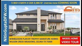 Celina New Home Tours | New Home Incentives Wilson Creek Meadows Trophy Signature Wimbledon Plan