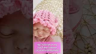  NEW TUTORIAL  Crochet Baby Hat Tutorial 0-3 Months @CutieOutfitsbyBelle #crochettutorial