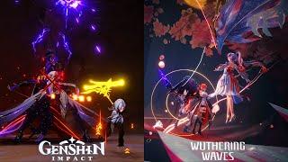 Genshin Impact player vs Wuthering Waves player! When using a full party DPS