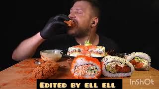 ASMR SERGEY Bites Only Giant Sushi Rolls