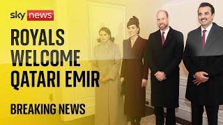 Kate joins royals in welcoming Qataris for state visit