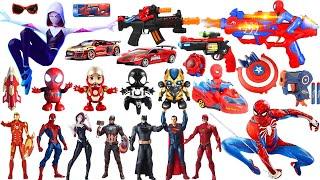 Marvel Spider-Man series unbox, popular Spider-Man action dolls, Marvel popular electric toy guns