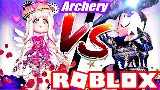 ROBLOX ROYALE HIGH ARCHERY GAME PVP BATTLE! | Part 2 | CAKENOMS VS MAX  WHO WILL WIN?