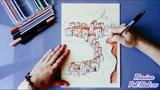 Creating a picture by the artist Marina Pol-Malcev. Создание картины художником Mариной Поль-Мацевой