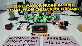 BASIC PROGRAMMING OF DIXELL XR06CX FROM CHILLER TO FREEZER