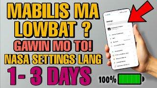 PAANO TUMAGAL MALOWBAT ANG CELLPHONE MO? | TRICKS PARA MATAGAL MALOWBAT ANG CELLPHONE