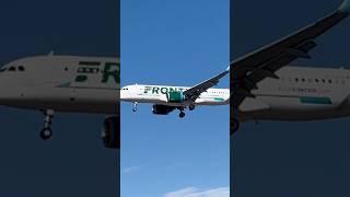 Frontier airlines A320 landing at Los Angeles International Airport #planespotter #airbus