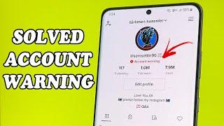 How To Fix Account Warning On Tiktok | Tiktok Account Warning Problem in 2023