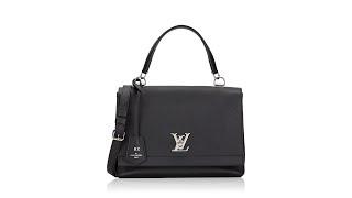 Louis Vuitton Soft Calfskin Lockme II Top Handle Black