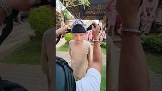 Russian children like to wear traditional Balinese clothes