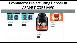 Shopping Cart Ecommerce Project using Dapper in ASP.NET CORE | Real Time Scratched Project