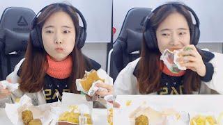 햄버거 버거킹 먹방 burgerking mukbang