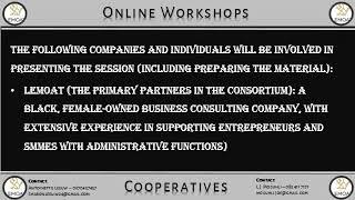 Lemoat workshops cooperatives