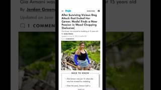 PEOPLE Magazine ft Gia Armani Model that chops wood tells story