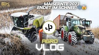 Maisernte 2023 endet im Schnee! ️ Fendt & Claas im Einsatz! || JP Agrar