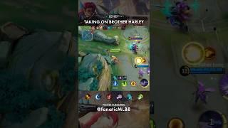  Lesley - Taking on brother Harley  #lesleygameplay #lesleymlbb #mobilelegend #mlbb #harleymlbb