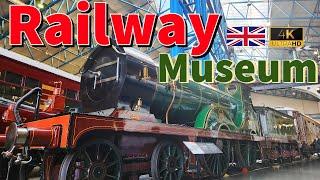 National Railways Museum York England 4K Walking Tour 2023 Vintage Railway Oldest Steam Train