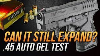 Can it still expand? .45 Auto Federal 230gr HST Short Barrel Gel Test