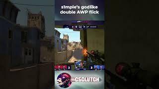 s1mple's godlike double AWP flick against G2 - CSGO HIGHLIGHT - #shorts #csgo