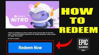 How to REDEEM FREE Discord Nitro from Epic Games | REDEEM Epic Games Discord Nitro FREE