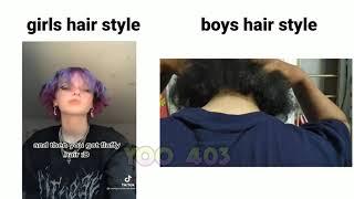 girls hair style vs boys hair style