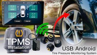 How to Install TPMS Car USB Android Navigation | TPMS Tire Pressure Monitoring System for Android