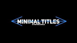 Minimal Titles Premiere Pro Templates