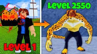 Noob To MAX LEVEL Leopard in Blox Fruits [FULL MOVIE]