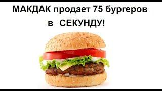 Лютые приколы. Макдак продает в секунду 75 бургеров!