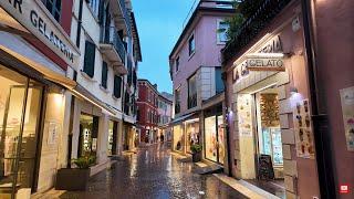 Lake Garda Walking Tour: Rainy Day in Peschiera del Garda [4K HDR]