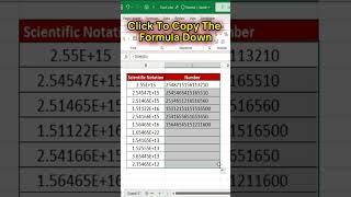 Excel Pro Trick: Remove Scientific Notation in Excel.  #exceltips