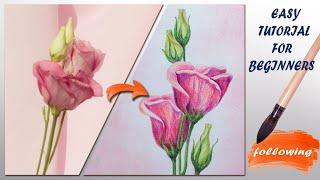 Watercolor painting tutorial - Rose flower- (Beginner to Intermediate)
