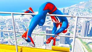 SPIDERMAN CRAZY JUMPS/FALLS #24 (GTA 5 Spider-Man Fails)