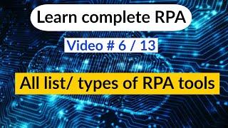 All list of RPA tools