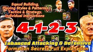 4123 Enhanced Attacking&Defensive secret individual instructions tactics, Squad Build Up & strategy