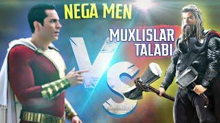 Shazam va Tor kim kuchli kim kuchliroq. Kino Haqida Tor vs Shazam battle.Shazam kuchliroqmi yo Tor.