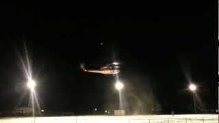 Rettungshubschrauber ITH Christoph Berlin (D-HHCC) landet mit Bell 412 in Leegebruch