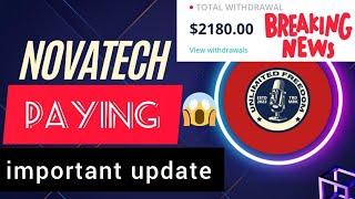 Novatech Withdrawls update | i gote paid instant by novatech | Novatech advanced update news