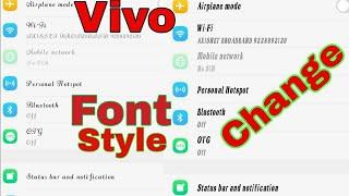 Vivo font style change without App Only Setting on