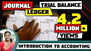 Introduction to accounting  | Journal | Ledger | Trial balance | Solved Problem | by kauserwise