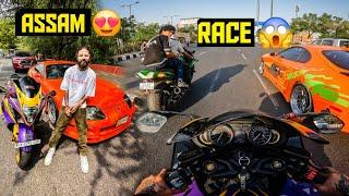 Assam Jaatey Waqt Race Hogayi Apni Zx14r Hayabusa Aur Supra Ki 