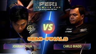 CARLO BIADO VS JOHANN CHUA | SEMI-FINALS | PERI TRIBUTE CUP 2025 #billiards #9ballpool #highlights