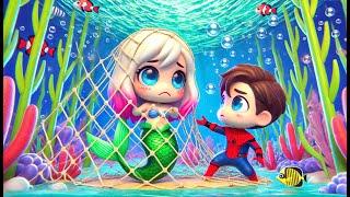 SPIDER RESCUES THE MERMAID: WHAT HAPPENED TO GHOST SPIDER | Spidey and his Amazing Friends Animation