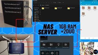 how to build NAS server in 1gb ram + 2 duo Old PC Tamil